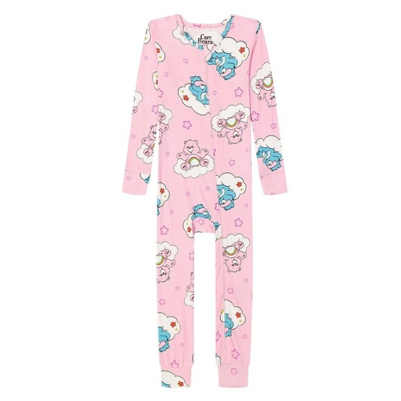 Care Bears Toddlers Girls 5T One-Piece Sleeper Kids Pajamas Full zip front NWT - Picture 1 of 3